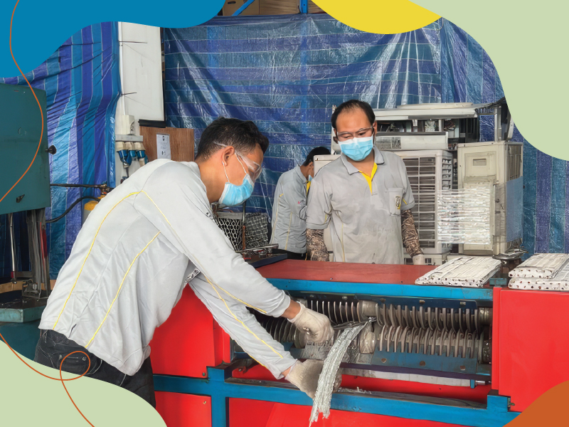 Air conditioner Recycling and Eco Tour at Gain City